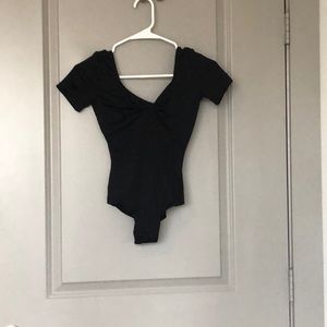Black Cap Sleeve Natalie Leotard